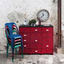 Cabinet De Rangement Vermillon En Metal Rouge Commode Maisons De Monde Ventes Pas Cher Com Cabinet De Rangement Mobilier De Salon Commode Maison Du Monde