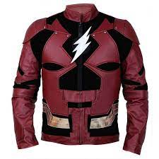 Justice League The Flash Burgundy Faux Leather Jacket Burgundy Faux Leather Jacket Jackets Leather Jacket Men