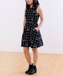 Pusheen Black Grid Dress Hey Chickadee Grid Dress Fashion Outfits Wardrobe Style