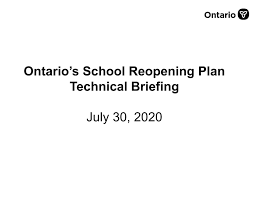 As per the ontario government website: Here S Ontario S School Reopening Plan Tvo Org