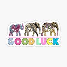 Good Luck Elephant Stickers Redbubble