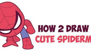 Give it a couple of pointy teeth. How To Draw Cute Spiderman Chibi Kawaii Easy Step By Step Drawing Tutorial For Kids How To Draw Step By Step Drawing Tutorials