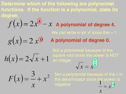 But the rule of degrees should apply for every. Basic About Polynomials Powerpoint Slides