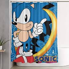 Sonic The Hedgehog Shower Curtain Bathroom Decor In 2020 Bathroom Shower Curtains Sonic Bathroom Decor