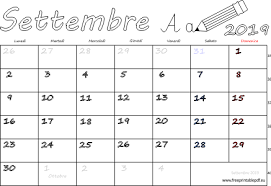 Calendario online con le festività italiane anche da stampare. Calendario Settembre 2019 Stampabile Pdf Liberi Di Stampa