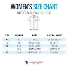 Size Guide Womens Shirts U S Polo Assn