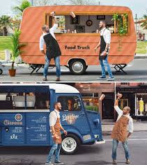2 Food Truck Mockup Psd Company Meals Food Truck Mockup