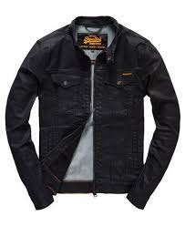 Superdry Biker Black Jacket Black Mens Black Jacket Mens Jackets Denim Jacket Men