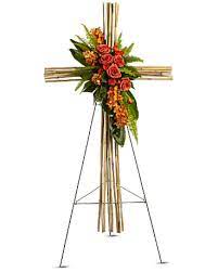 Check spelling or type a new query. River Cane Cross Sympathy Arrangement Teleflora