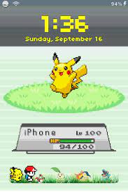 Technically, the app doesn't actually lock the screen, but rather it produces a black overlay and disables touch functions, which works just as well. Pokemon Lockscreen Theme From A Few Months Ago In R Jailbreak And Based On A Theme By Kati7109 Iosthemes