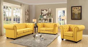 The living room has a high ceiling this one, however, is a beautiful choice. G497 Tufted Living Room Set Yellow By Glory Furniture Furniturepick
