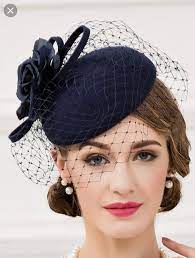 Pill Box Hat With Silk Rose Net Hats For Women Pillbox Hat Fancy Hats