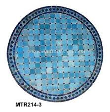36 Inch Round Moroccan Tile Table Top Mtr214 Tile Tables Tiled Coffee Table Outdoor Table Tops