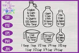 Download Kitchen Svg Conversion Chart Svg Kitchen Measurements Svg By Crafty With A Chance Of Files Thehungryjpeg Com