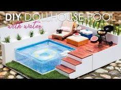 Diy Miniature Swimming Pool Dollhouse Miniatures Diy Diy Dollhouse Doll House Crafts
