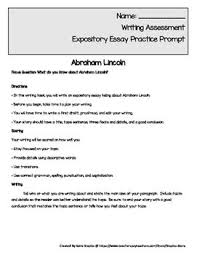 Writing Prompt President S Day Expository Essay Prompt On Abraham Lincoln Narrative Writing Prompts Narrative Writing Expository Essay