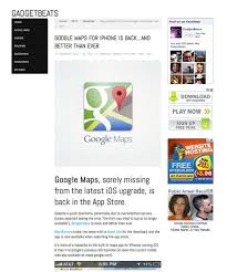 Google Maps For Iphone Is Back And Better Than Ever Gadgetbeats Article By Dan Ucko Video Google Website Hosting Google Maps