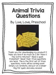 Please, try to prove me wrong i dare you. Animal Trivia Questions By Live Love Preschool Tpt