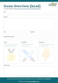 Scene Overview Worksheet Free Downloadable Printable Pdf To Help Plotting And Writing A Novel Writing A Book Outline Writing A Book Writing Outline