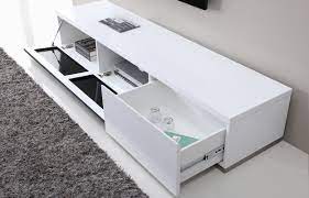Mecor white tv stand, modern led tv stand w/12 colors&remote control lights,high gloss tv cabinet w/storage&2 drawers，65 inch entertainment center for living room 4.0 out of 5 stars 2,400 $179.99 $ 179. White High Gloss Tv Stand You Ll Love In 2021 Visualhunt