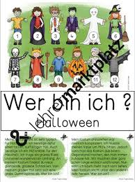 Wer Bin Ich Halloween Unterrichtsmaterial In Den Fachern Deutsch Unterrichtsmaterial Lesespiele Halloween