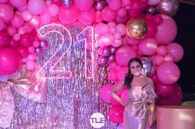 Everything looks better with the right lighting. Neon Pink 21st Birthday 21st Birthday Decorations Pink Birthday Party 21st Birthday Girl