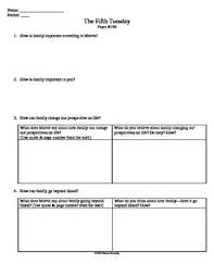 The Fifth Tuesday Worksheet Teaching Advice Teacher Activities Tuesdays With Morrie