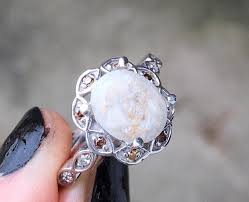 One of the elements of an effective memorial is its ability to evoke the emotions and details of the memories it represents. Cremation Ring Pet Ash Ring Sterling Ring Coffee Diamonds Etsy