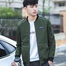 Hot Selling Korean Student Jacket Mens Fashion Thin Bomber Jackets Men Casual Long Sleeves Spring Autumn Stand Collar Coat Men Ulzzang Seoul Kpop