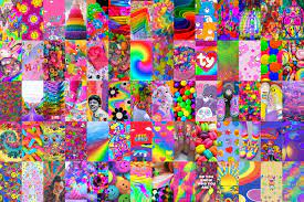 Kidcore is an aesthetic that centers around bright colors, nostalgia for icons from the 90s, and/or kid themes. 70 Pc S Kidcore Aesthetic Wall Collage Kit Indie Room Decor Digital By Roomdecoraesthetic On Etsy Cute Laptop Wallpaper Retro Wall Art Indie Room Decor