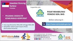 Karnival pekerjaan eis perkeso peringkat negeri sarawak telah diadakan pada 14 disember 2019 di mydin hypermarket. Makluman Hebahan Jawatan Kosong Di Jawatan Kosong Melaka Facebook