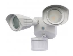 Satco Nuvo Lighting 65 217 White Dual Head Led Security Light With Motion Sensor 20 Watt 1900 Lumen 4000k Cool White Led Motion Activated Security Lighting Direct Wire 120v At Green Electrical Supply