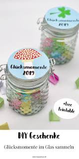 Hier gibt es süße ideen für selbstgemachte geschenke. Glucks Glas Vorlagen 3 Stuck Happy Dings Selbstliebe Gluck Diy Geschenke Freund Geschenk Beste Freundin Basteln Diy Geschenke