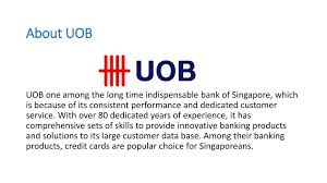 Bank visa platinum offers one of the longest 0% apr intro periods we've seen. Ppt Best Uob Credit Cards In Singapore Powerpoint Presentation Free Download Id 7688567
