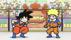 Who'll win the battle between dbz vs naruto? Son Goku Vs Naruto Gifs Tenor