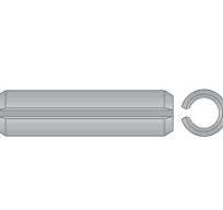 Slotted Spring Pin 3/16" x 1/2" 302/304 Stainless Steel Plain ASME B18.8.2