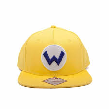 Amazon Com Super Mario Sb092401ntn Nintendo Wario Logo Snapback Cap One Size Toys Games Snapback Hats Snapback Cap