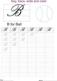 Cursive Captial Letter B Worksheet Cursive Alphabet Letter B Worksheets Cursive Letter B