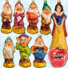 Christmas is just a great time. Radko Christmas Ornaments Snow White Seven Dwarfs Larger Set With Apple Disney 60th 1997