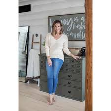 I want to paint the family room the same cream color as the foyer, which abuts the family room but paint either the drywalled top of the fireplace or the entire wall the fireplace is placed on the same dark green as the kitchen. We By Living In Yellow Shaker Stitch Sweater 9754151 Hsn