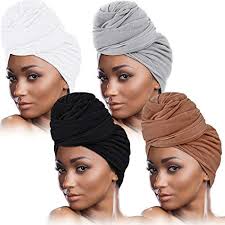 Exactly what constitutes long hair can change from culture to culture, or even within cultures. 4 Pieces Head Wrap Scarf Stretch Turban For Women Long Hair Scarf Wrap Soft Head Band Tie African Head Wraps Buy Online At Best Price In Uae Amazon Ae
