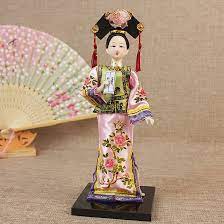 Amazon.co.jp: Qing Chingyo Goddess Silk Doll Beijing Special Gift Folk  Craft Chinese Style Outside Gift (21 Light Green Pink Skirt Handwritten) :  Toys & Games