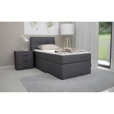 90 x 200 cm, 100 x 200 cm, 120 x 200 cm, 140 x 200 cm, 160 x 200 cm. Boxspringbett Bea 100x200 Cm Anthrazit H3