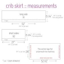 Crib Skirt Measurements Crib Bed Skirt Baby Cribs Crib Skirt Tutorial