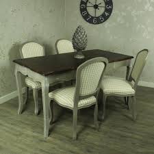 Get the best deals on rustic dining tables. Large Grey Dining Table With 4 Padded Dining Chairs French Grey Range