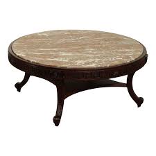 Ashley furniture signature design vintage casual coffee table 2. Vintage Greek Revival Neo Classical Style Round Marble Top Mahogany Coffee Table Chairish