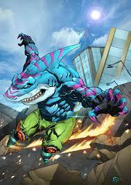 Artstation Streex From Street Sharks David Solano Shark Art 80s Cartoon Characters Shark Illustration