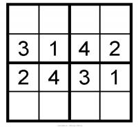 6×6 sudoku puzzles for kids. Kids Sudoku 1