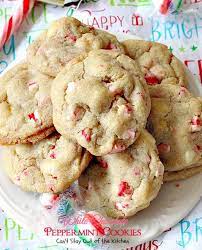 White Chocolate Peppermint Cookies Recipe Chocolate Peppermint Cookies Peppermint Recipes Peppermint Cookies