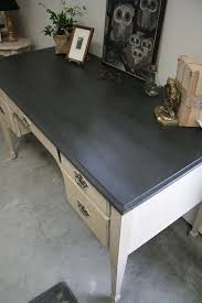 Reloved Rubbish Graphite And Old Ochre Desk Furniture Makeover Refinishing Furniture Refurbished Furniture